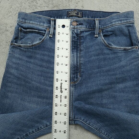 Abercrombie & Fitch Jeans Womens Size 12R Blue High-Rise Flare Denim 27" Inseam - Picture 9 of 15